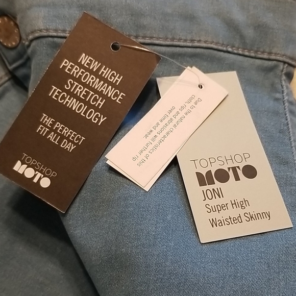 Topshop Moto Joni Skinny Jeans - Sky Blue - Picture 11 of 11